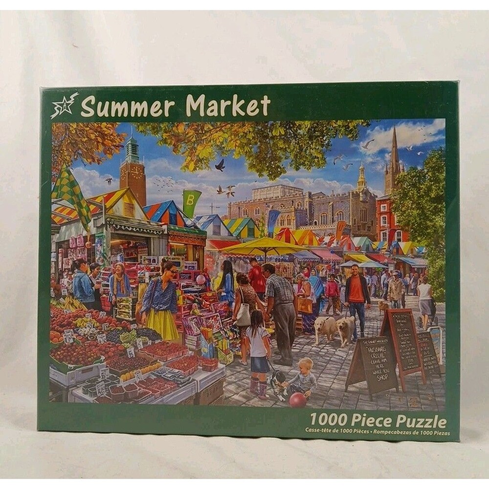 Vermont Christmas Company 1000 PC Jigsaw Puzzle-"SUMMER MARKET"-BRAND NEW!